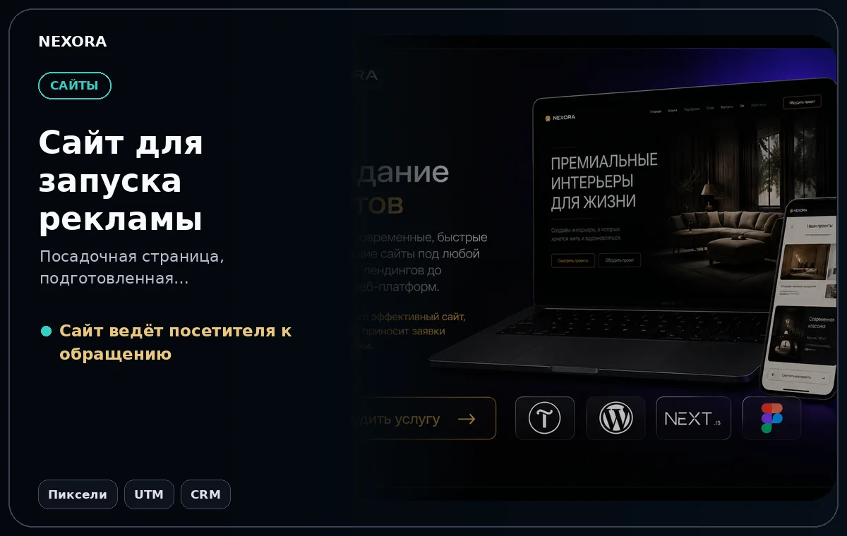 Сайт для запуска рекламы — инструменты и сценарий услуги