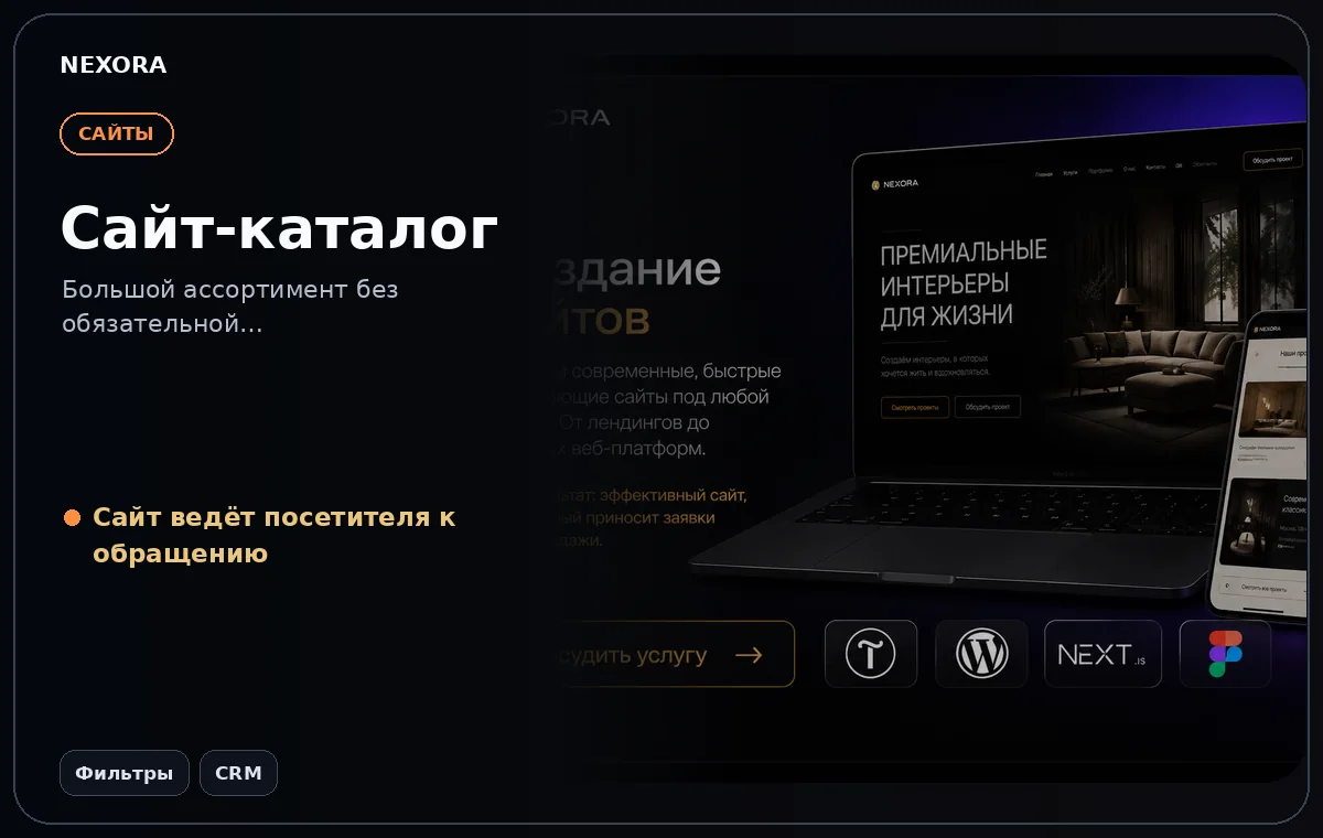 Сайт-каталог — инструменты и сценарий услуги