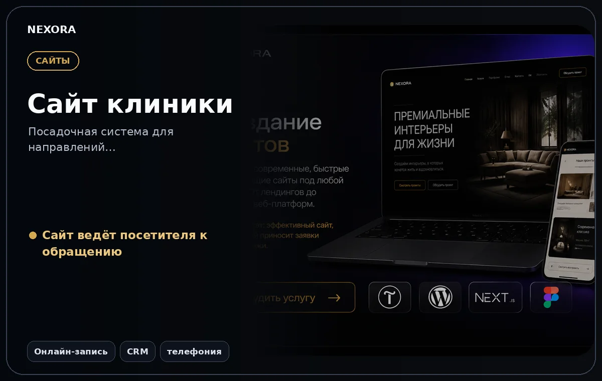 Сайт клиники — инструменты и сценарий услуги