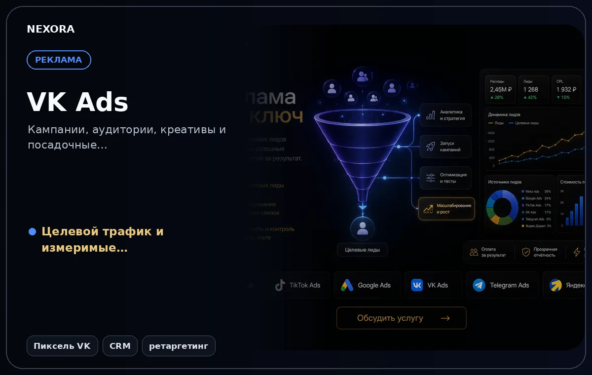 VK Ads — инструменты и сценарий услуги